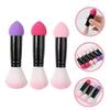 HEANUJJ 3pcs Double Ended Makeup Brush with Blending Blush and Powder Application Compact Portable Design for Travel Go Touch-ups Lightweight Fine Bristles for Even Natural Finish view 4