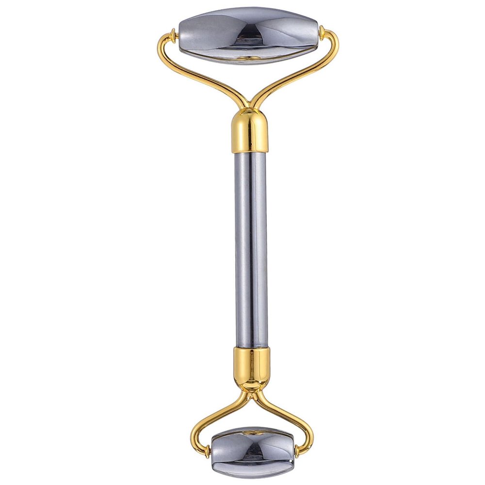 ARTSEWPLY Dual Heads Facial Roller Massager for Wrinkle Removal and Skin Lifting Metallic Skincare Tool Rollers to Enhance Absorption and Boost Circulation for Women and Men