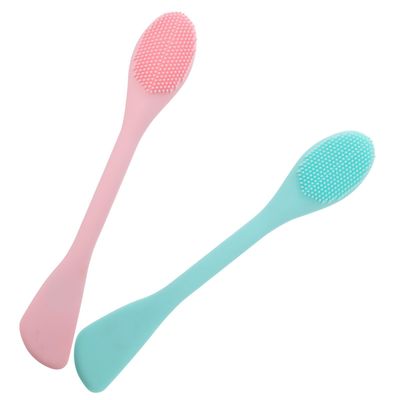 Angoily 2pcs Double-end Silicone Face Brush for Gentle Exfoliation and Deep Cleansing Soft Facial Washing Cleaner with Massage Tool for Enhanced Skincare Absorption Suitable for Sensitive
