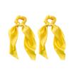 2Pcs Yellow Women Girl Bow Satin Ribbon Ponytail Scarf Hair Tie Rope Scrunchies Elastic Band Hair Scrunchies Bands Elastics and Ties Beauty and Personal Care Hair Care, Hair Accessories view 1