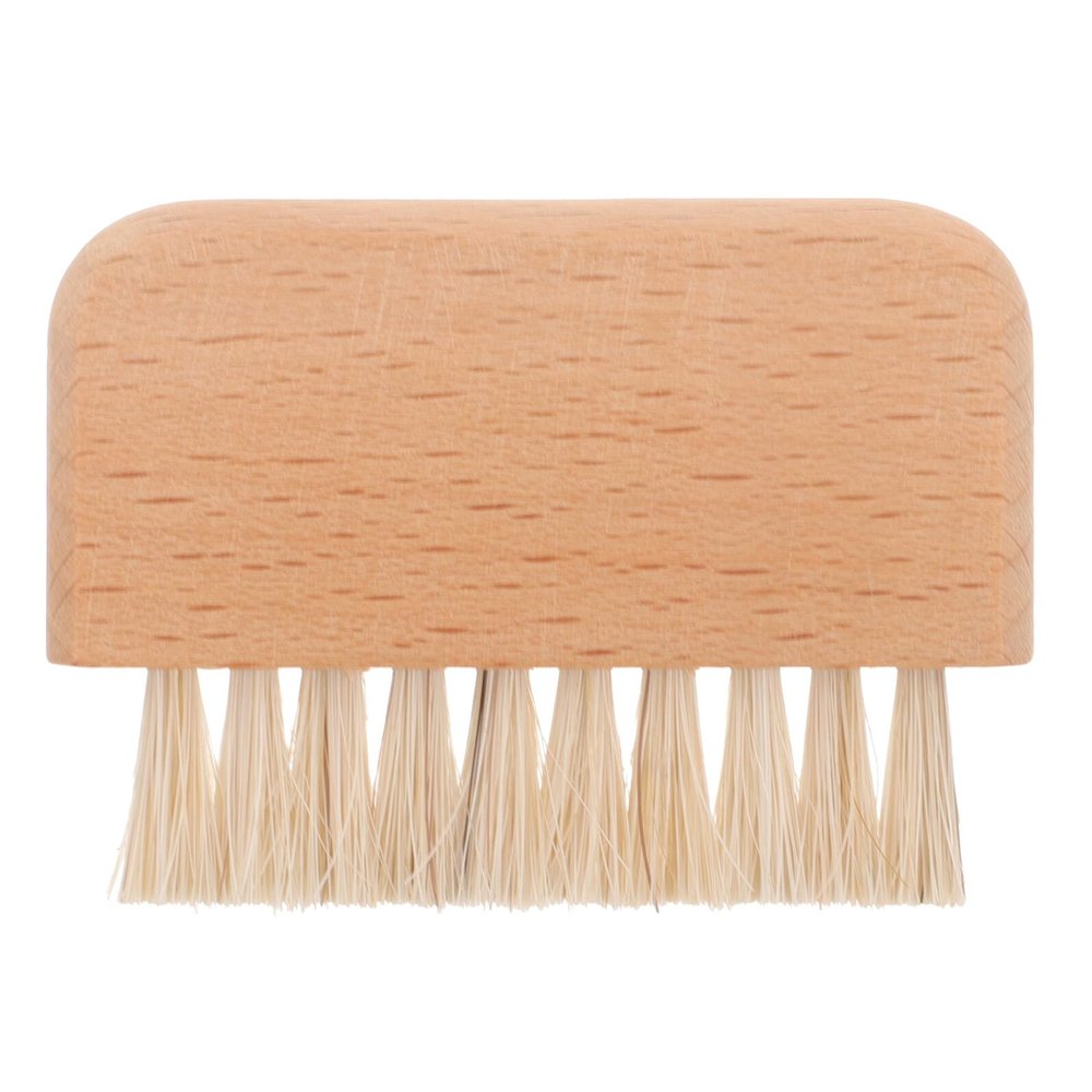 Angoily Portable Wooden Handle Fingernail Brush with Natural White Boar Bristles for Nail and Toe Cleaning Gentle Exfoliation and Dirt Removal Comfortable Grip Nail Cleaning Brush for Home