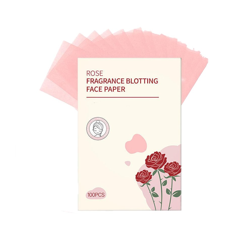 Blotting Paper For Oily Skin - Oil Blotting Sheets For Face, Gentle & Effective Oil Control For Women & Men, Portable Facial Skincare For Daily Use (Rose, 100pcs)
