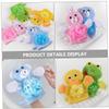 HAKIDZEL 4Pcs Bathing Gloves Cute Animal Shower Wipes Soft Body Cleaner Exfoliating Mitt for Gentle Care in Pink Blue Green Yellow view 3