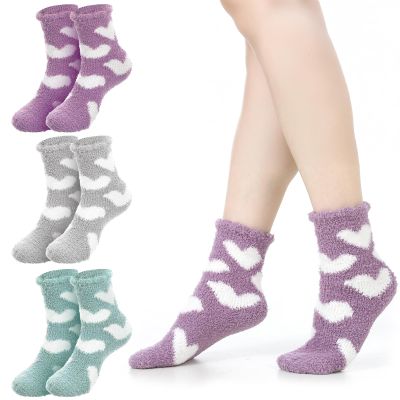 3 Pairs Aloe Socks Moisturizing Spa Socks, Women Spa Pedicure Foot Care Sock, Winter Warm Home Sleeping Sock for Women Men Repairing Softening Dry Cracked
