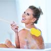 Angoily 2pcs Long Handle Bath Scrubber Brush with Soft Sponge and Material for Exfoliating Dead Skin and Deep Pore Cleansing Massage Body Brush for Home Shower Use view 2