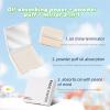 300PCS Oil Blotting Sheets For Face - Blotting Paper With Mirror And Puff, Blotting Paper For Oily Skin, Oil Absorption, Effective Oil Control, Portable Skin Care, And Makeup (Gardenia, 300pcs) view 2