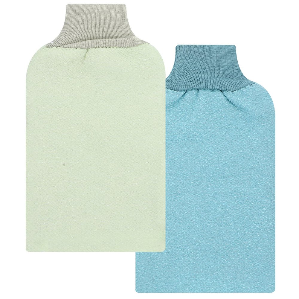 DECORNIJIA 3pcs Double-Sided Exfoliating Gloves for Body Dead Skin Removal Spa Bath Scrub Mitts with Elastic Wristband Reusable Shower Scrubbing Gloves for Men and Women