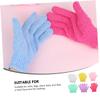 ADOCARN 10Pcs Elastic Double-sided Shower Gloves Deep Cleansing Bath Mitts for Full Body Exfoliation and Dead Skin Removal Soft Shower Supply for Men and Women view 4