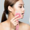 ADOCARN Silicone Facial Cleansing Brush with Ergonomic Abs Handle Soft Dual-Sided Face Scrubber for Deep Pore Cleaning Compact Travel Face Wash Brush for Women Gentle Exfoliator and Skin view 3