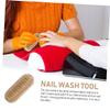 Angoily Double-sided Nail Brush Cleaner Oval Soft Bristle Fingernail Brush for Manicure and Pedicure Home Use Practical Design Light Weight Easy to Hold view 4
