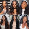 Human Hair Bundles Loose Deep Wave Bundles 30 30 30 Inch Loose Deep Wave Human Hair Extensions Double Weft Unprocessed Brazilian Virgin Hair #1B Natural Color 3 Bundle 50 Grams Per Bundle view 2