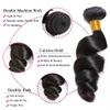 Human Hair Bundles Loose Deep Wave Bundles 30 30 30 Inch Loose Deep Wave Human Hair Extensions Double Weft Unprocessed Brazilian Virgin Hair #1B Natural Color 3 Bundle 50 Grams Per Bundle view 3