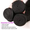 Human Hair Bundles Loose Deep Wave Bundles 30 30 30 Inch Loose Deep Wave Human Hair Extensions Double Weft Unprocessed Brazilian Virgin Hair #1B Natural Color 3 Bundle 50 Grams Per Bundle view 4
