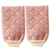 GANAZONO 2Pcs Double-Sided Exfoliating Bath Gloves Shower Mittens for Deep Cleansing and Smooth Skin Back Rub Scrubbers Suitable for All Skin Types (Pink, Pair) view 1
