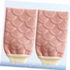 GANAZONO 2Pcs Double-Sided Exfoliating Bath Gloves Shower Mittens for Deep Cleansing and Smooth Skin Back Rub Scrubbers Suitable for All Skin Types (Pink, Pair) view 3