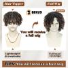 BECUS Dreadlock Wig for Men, Brown Faux Locs with Dreadlock Beads view 2