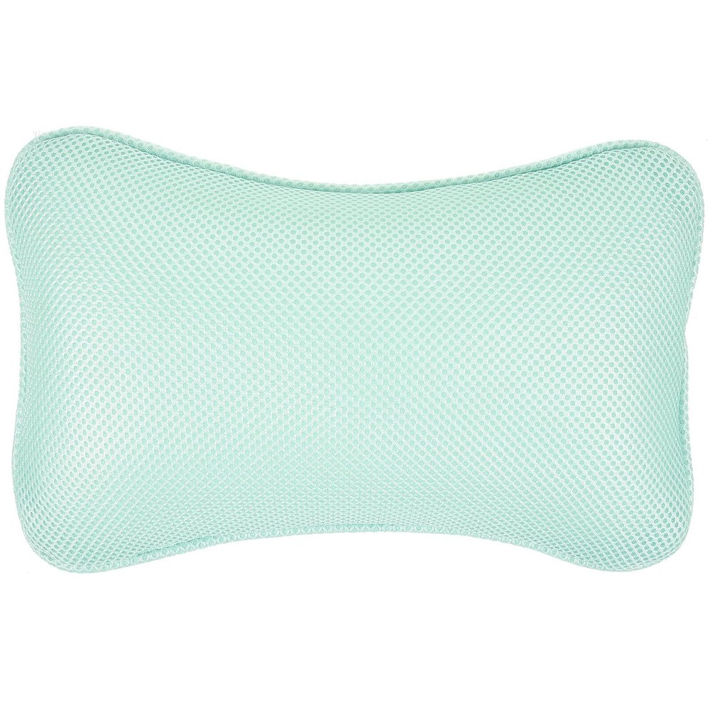 LABRIMP Mesh Bath Pillow with Suction Cups Non-Slip Ergonomic Tub Headrest for Neck and Back Support Washable Bathroom Cushion for Relaxing Soaking Spa Experience Random Color