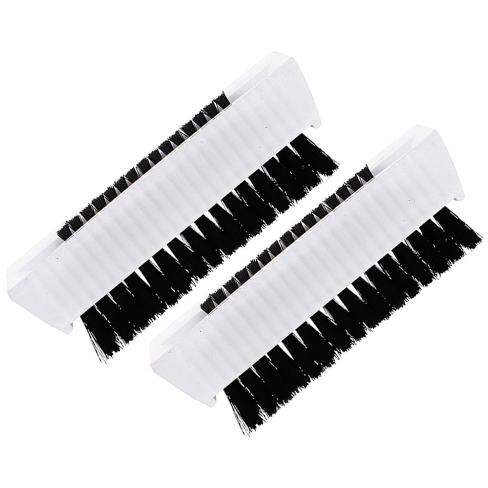 DECORNIJIA 2Pcs Two-sided Fingernail Brush with Soft and Stiff Bristles for Deep Cleaning Hands Nails and Toes Portable Nail Scrubbers for Manicure Travel and Outdoor Use