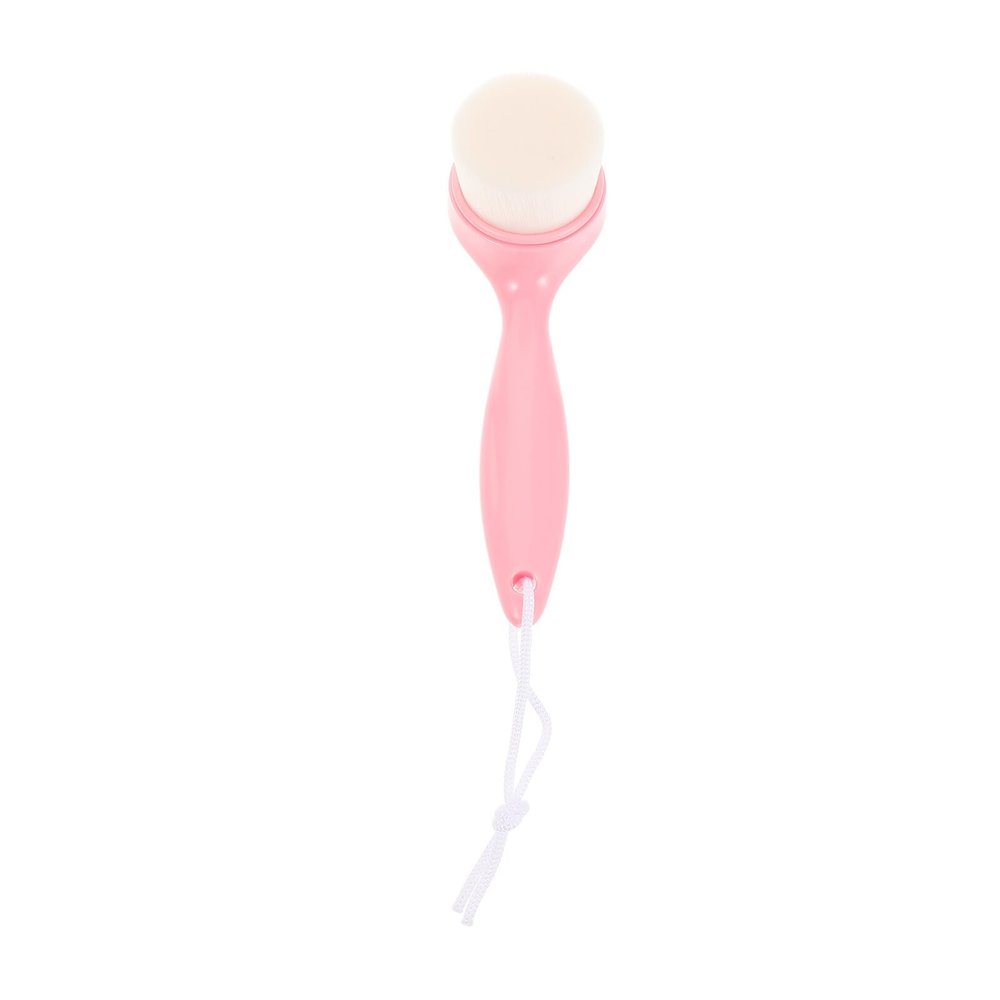 Angoily Soft Bristle Facial Scrub Brush with Long Handle for Gentle Deep Cleansing and Exfoliation Skin-Friendly Manual Face Scrubber for All Skin Types Family Home Use Facial Brush Tool