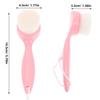 Angoily Soft Bristle Facial Scrub Brush with Long Handle for Gentle Deep Cleansing and Exfoliation Skin-Friendly Manual Face Scrubber for All Skin Types Family Home Use Facial Brush Tool view 2