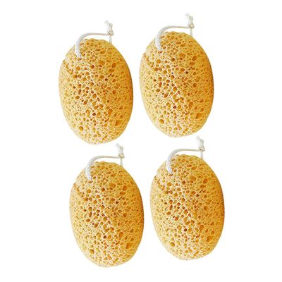 Angoily 4pcs Body Wash Sponges for Shower Gentle Exfoliating Bath Poufs with Enhanced Lathering Quick Drying Polyurethane for Women Men Teenagers Bathroom Cleaning and Skin Care