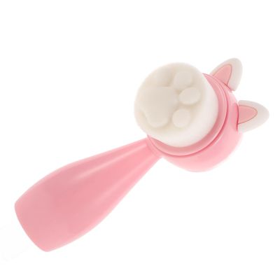 CHICAMPERA Soft Silicone Facial Scrubber Dual-Sided Face Washing Brush for Gentle Pore Cleansing and Exfoliation Lightweight Manual Dry Brush with Abs Handle for Travel and Daily Skincare