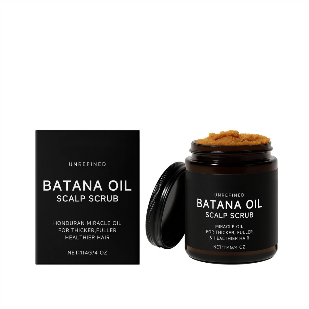 Batana Oil Scalp Scrub Deep Cleansing and Nourishing Hair Exfoliator with Sea Salt and Natural Oils for Healthy and Hydrated Scalp