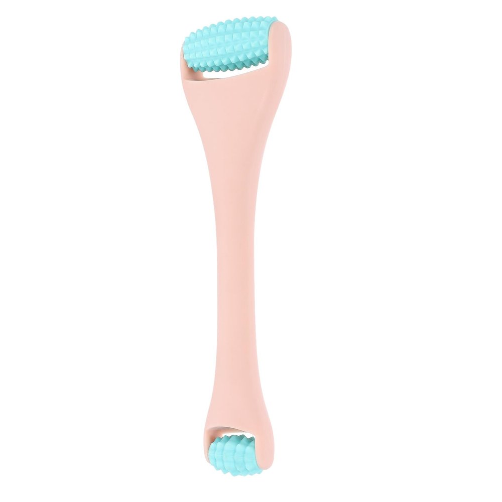 CIMAXIC Dual-Head Silicone Face and Eye Massage Roller for Women Handheld Skin Massager Tool for Anti-Aging Wrinkle Reduction and Eye Treatment Manual Facial Lifting Roller for Sensitive