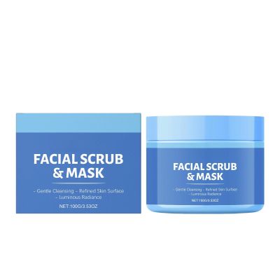 Facial Scrub and Mask for Deep Cleansing and Radiant Skin, Exfoliating and Moisturizing Face Care with Ceramide and Citrus Extract