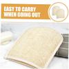 Angoily 2 pcs Double-sided Loofah Exfoliating Gloves Body Scrubber for Adults Skin-friendly Bath Mitts with Deep Cleansing Function Lightweight Shower Scrubber for Women and Men view 2