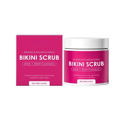 Body Scrub with AHA BHA and Turmeric for Gentle Exfoliation and Moisturizing Care, Smooths and Softens Skin for All Skin Types