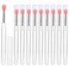 DEARMAMY 10pcs Portable Silicone Lip Brush Set with Covers for Lip Balm Soft Reusable Applicators for Natural Gradient Blending Travel-friendly Cosmetic Tool view 1