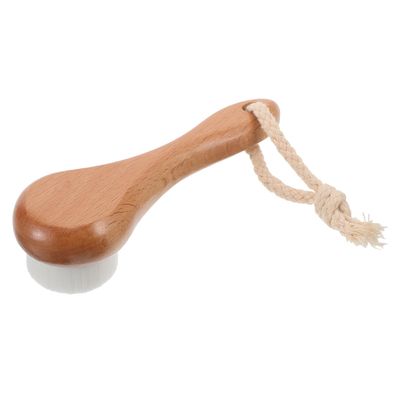 Beaupretty Deep Cleansing Facial Brush with Ergonomic Long Handle for Gentle Exfoliation and Blackhead Removal Soft Bristle Face Scrubber for Daily Skincare Suitable for All Skin Types
