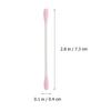 HAKIDZEL 400Pcs Double-ended Cosmetic Cotton Swabs with Pointed and Rounded Tips for Makeup Eyelash Extension Removal and Touch-up Cotton Sticks for Women Blue Pink Paper Sticks view 2