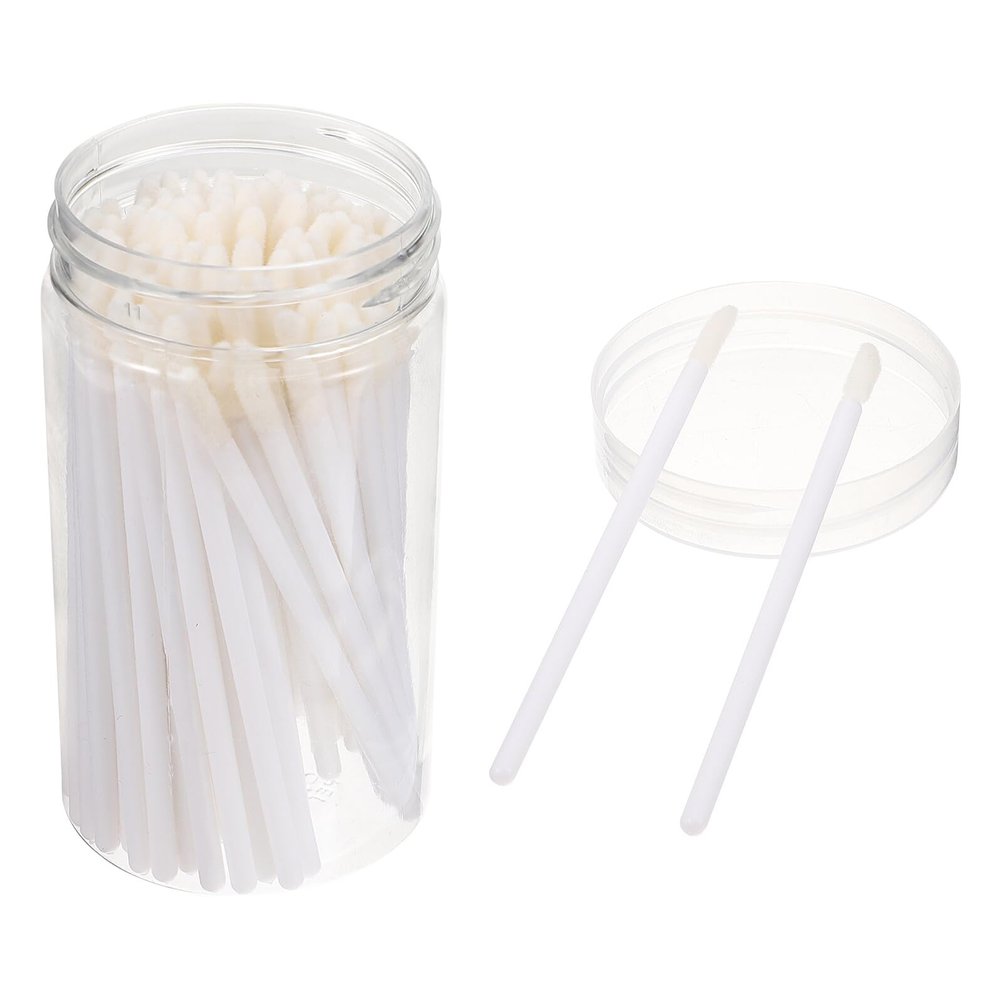 Beaupretty 100pcs Disposable Lipstick Brush White Plastic Lipstick Applicators Precise Makeup Tool for Lip Gloss and Concealer Application Suitable for Home and Professional Use