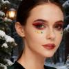 4-Piece Christmas Glitter Freckle Waterproof Face Gems Pre-Designed Shapes Gentle Adhesive Easy Water Removal for Girls Teens Holiday Party Festival Cosplay Celebration Event Masquerade view 2