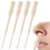 4PCS Manual Nasal Hair Cutter for Women & Men, Beige 2-in-1 Trimmer with Rotating Blades and Ear Spoon. view 1
