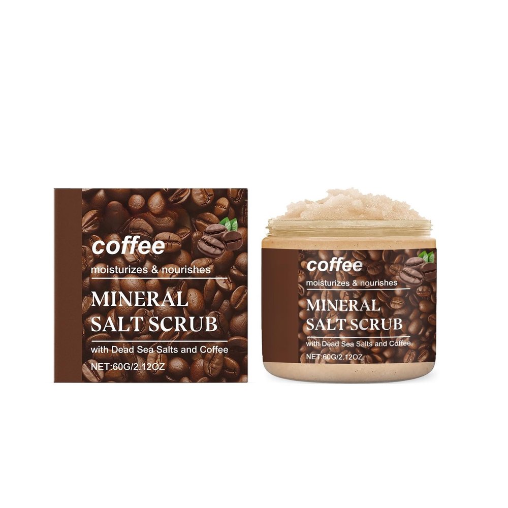 Coffee Mineral Salt Body Scrub Deep Exfoliating and Moisturizing Body Care with Dead Sea Salt and Natural Extracts for Smooth Skin