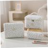 3PCS Floral Quilted Makeup Bag, 3 Sizes Large Capacity Cosmetic Bag, Zippered Foldable Portable Makeup Pouch for Women Girls Ladies Travel, COSMETIC CASE view 2