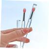 CHICAMPERA 9 Pcs Silicone Lip Brushes with Caps Hygienic Lipstick Applicators for Even Lip Gloss Application Transparent Handles with Watermelon Red Pink Brush Heads view 4