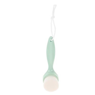 HOMOCONO Soft Face Cleansing Brush with Extended Handle for Gentle Exfoliation and Massage Skin-Friendly Manual Facial Brush for All Skin Types Home Skincare Tool for Family Use