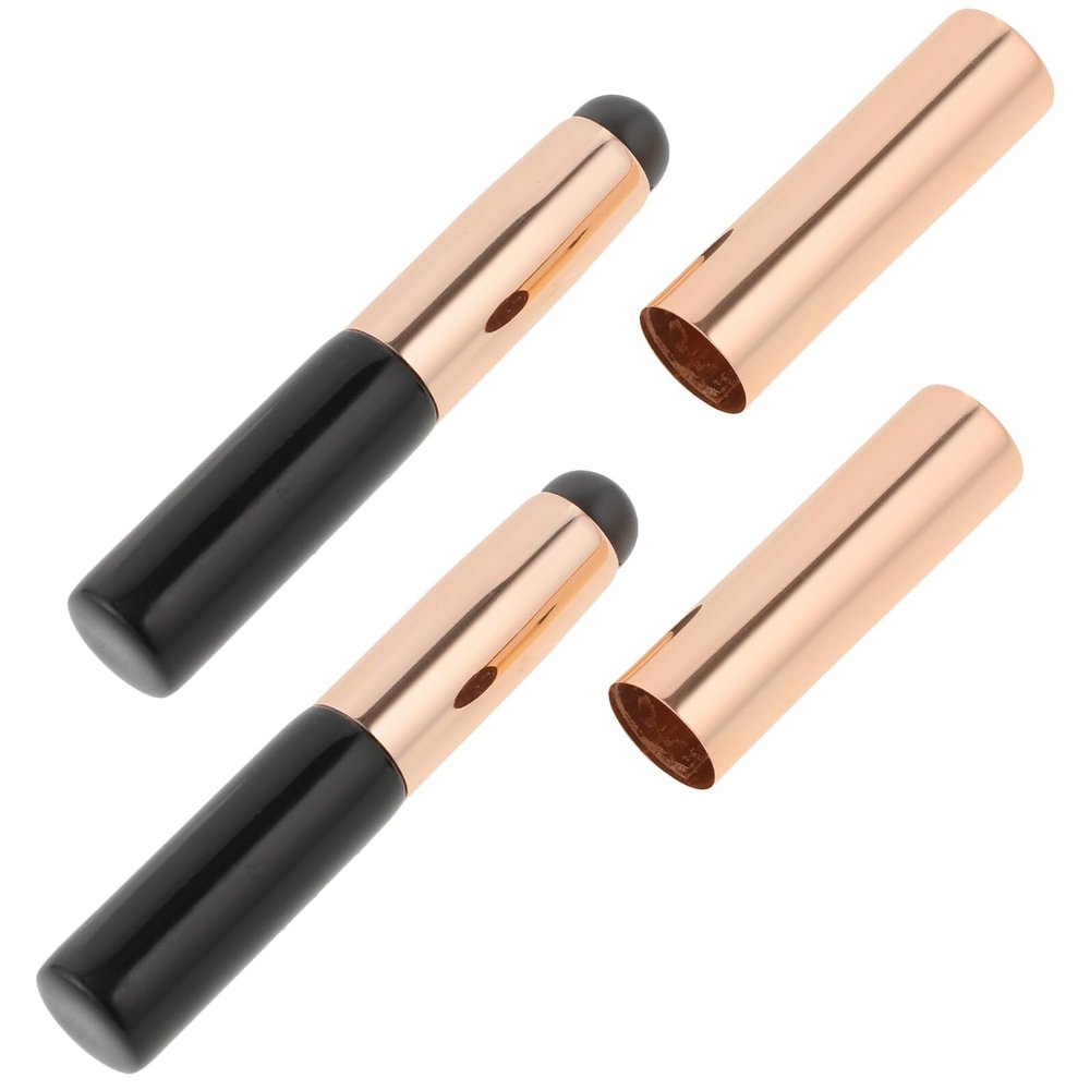 LABRIMP Silicone Lip Gloss Applicator Brush Small Round Head Concealer Makeup Tool Portable Dustproof Cover Skin-friendly for Lip Balm and Eyeshadow Application