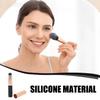 LABRIMP Silicone Lip Gloss Applicator Brush Small Round Head Concealer Makeup Tool Portable Dustproof Cover Skin-friendly for Lip Balm and Eyeshadow Application view 2