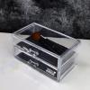 2 Drawer Transparent Acrylic Makeup Storage Box Clear Cosmetic Organizer Desk Jewelry Vanity Display Box for Dressers Countertops Made of Acrylic 18.5x10x9cm view 1