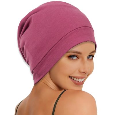 HATOHA Satin Bonnet for Men, Adjustable Buckle Sleep Cap, Curly Hair