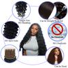 5x5 Skinlike Real HD Lace Closure Deep Wave 100% Human Hair Invisible HD Lace Closure Pre-plucked with Natural Hairline Small Single Knots Natural Black 24 Inch view 3