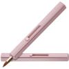 ABOOFAN 2pcs Retractable Lip Makeup Brushes with Protective Cap Small Portable Lipstick and Lip Gloss Applicators for Precise Application Comfortable Grip Elegant Pink Design for Women view 1