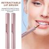 ABOOFAN 2pcs Retractable Lip Makeup Brushes with Protective Cap Small Portable Lipstick and Lip Gloss Applicators for Precise Application Comfortable Grip Elegant Pink Design for Women view 4
