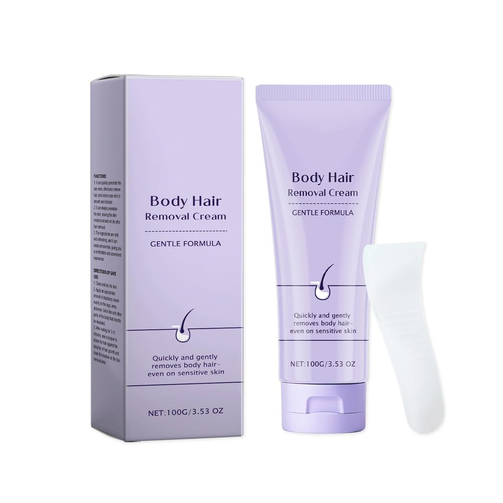 Gentle Body Hair Removal Cream - Mild Formula with Hydration & Nourishment for Smooth, Delicate Skin