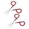 2Pcs Red yebrow Tweezer Stainless Steel Scissors Shaped Tweezers Slant Tip Tweezers Clip Hair Tweezer Beauty Tool for Women Girl Shave and Hair Removal view 1